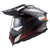 LS2 MX701 EXPLORER CARBON FRONTIER adventure helma šedá-titan/červená